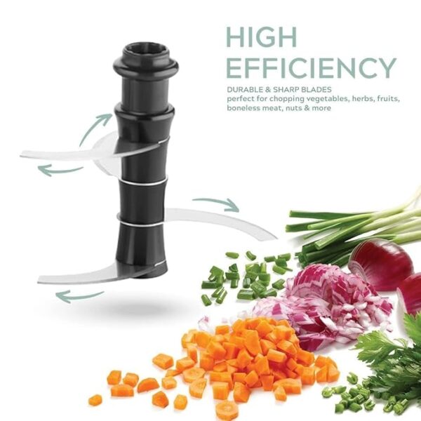 Manual Hand Press Chopper with 4 Blades (900 ML) - Image 5