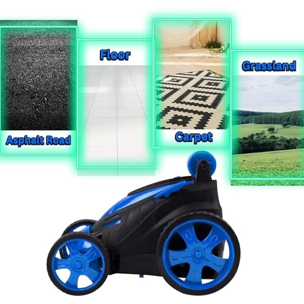 Rechargeable 360° Rotating & Rolling Small Stunt Car Toy with USB Cable & Remote Controller - Image 3